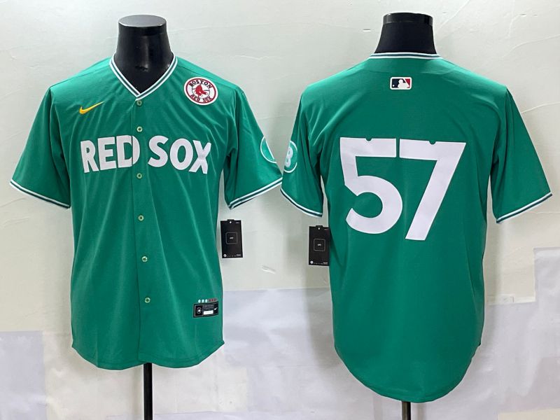 Men 2025 Boston Red Sox #57 No Name Dark Green Joint Name Nike MLB Jersey style 9